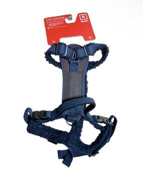 Reddy Dog Harness Medium Adjustable Faux Shearling Fleece Blue D Ring NEW $60